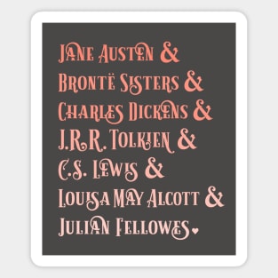 Famous Authors Austen Bronte Tolkien Lewis Magnet